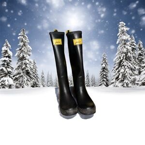 Joules Field Welly Black Weather Boots